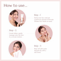 Provalo Tomato Natural Face Wash For Glowing - 100ML | Brightening And Radiant Skin | Face Wash For Women | For Oily, Acne Prone and Dry Skin