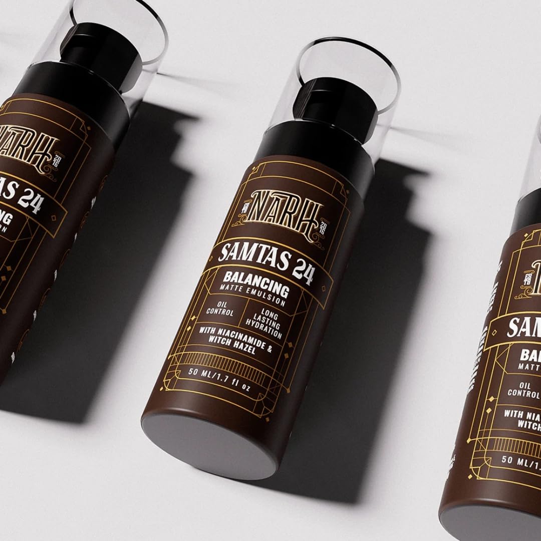 NARH SAMTAS 24 | Oil-Control Moisturizer | Long Lasting Hydration, Acne Spot Reduction With Niacinamide & Witch-Hazel Leaf Extract, Non-Sticky, Nourishing, Fast Absorbing & Balances Skin PH, 50ml