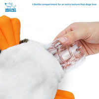Best Pet Supplies 2-in-1 Stuffless Squeaky Dog Toys with Soft, Durable Fabric for Small, Medium, and Large Pets, No Stuffing for Indoor Play, Holds a Plastic Bottle - 1Wild Duck, Pig, Large Multicolor/Pig & Wild Duck