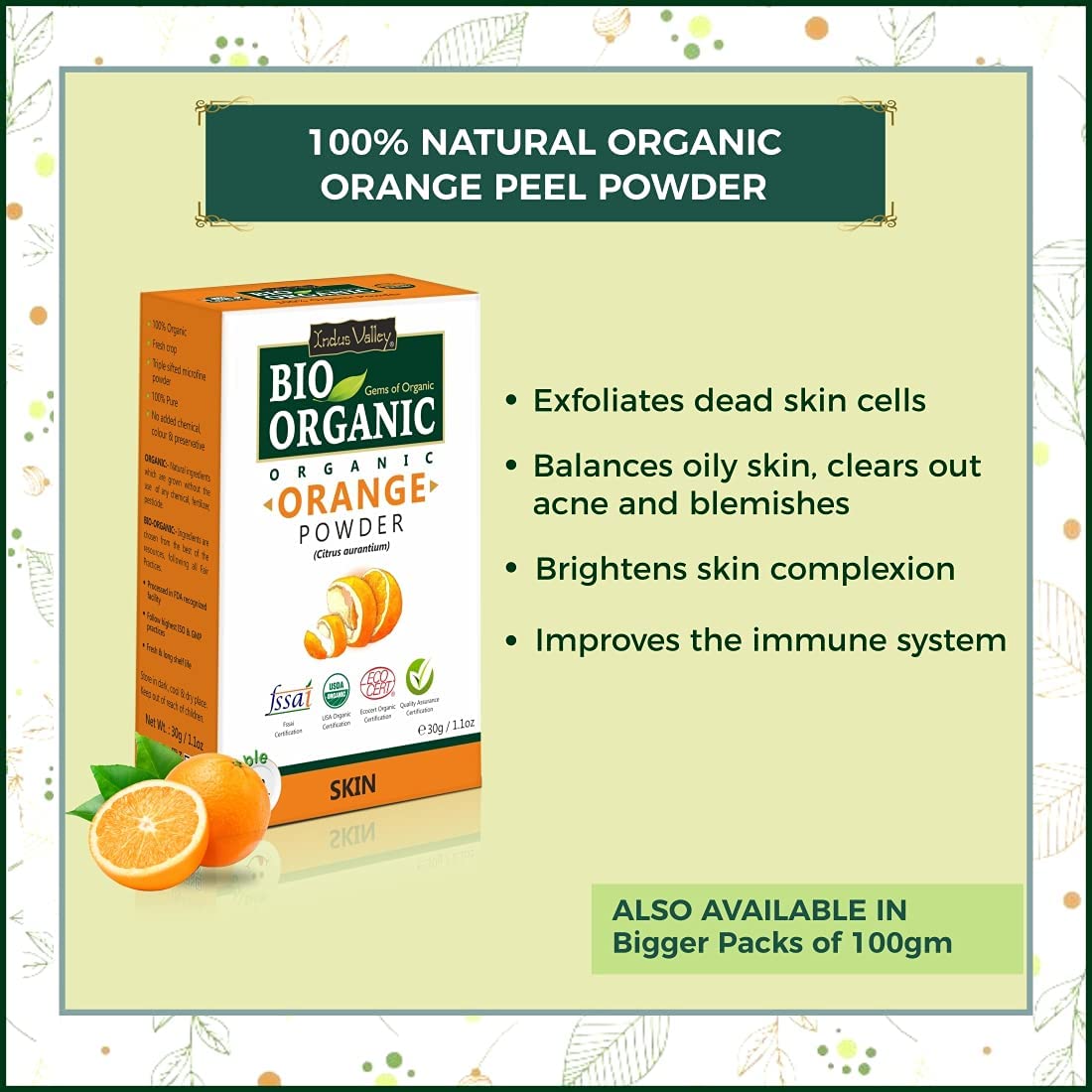 INDUS VALLEY Acne Control Facemask Rose Petals,Orange Peel, Neem, Almond Oil,Tea Tree Oil | Beauty Gift Set, Pack (30g+30+30=90g, 25ml+5ml=30ml)