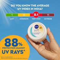 NIVEA Soft Daily UV Light Moisturising Cream with SPF-15, Vitamin E, Shea butter and Jojoba oil | Light Weight & Non Greasy | 48H Hydration| UV Protection | All Skin types |200ml