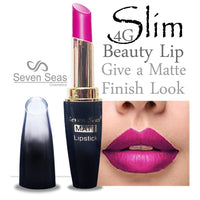 Seven Seas Cosmetics Makeup 4g Matte Lipstick Non Transfer Kiss proff Combo Set of 2 Color (violet l pink)