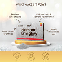 WOW Skin Science Diamond Facial Kit For Polished Skin | Made With Activated Naturals | Salon Like Facial At Home | For Radiant Skin | 85ml