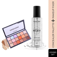 Seven Seas Light weight, Makeup Fixer, | Contour Concealer Palette with | Full Coverage | face makeup (Combo set) (Ivory)