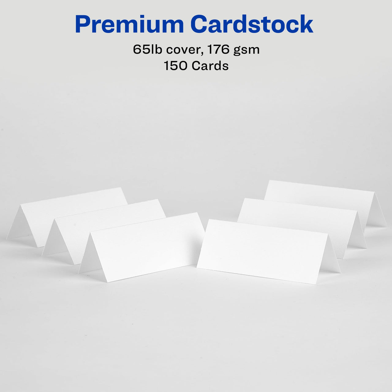 Avery Printable Place Cards with Sure Feed Technology, 1-7/16" x 3-3/4", Textured White, 150 Blank Place Cards for Laser or Inkjet Printers (05011)