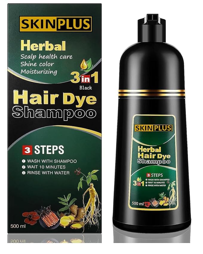 URBANMAC Herbal Hair Dye Shampoo, 3-in-1 Scalp Health Care, Shine Care & Moisturizing, Long-lasting Color and Perfect Coverage - 500ml