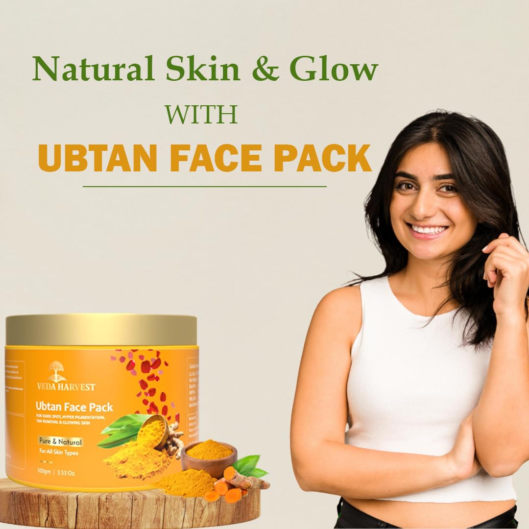 Veda Harvest Tea Tree Essential oil and Ubtan Face pack | Deep cleansing, Anti Acne, cooling & refreshing, Skin brightening, Tan removal