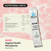 Bloom Vaginal Microbiome Oromelt Powder | 20 Easy Pour Sachets (Pack of 1) | For Vaginal Health & UTI Prevention | Probiotic | Reduces Inflammation & Bacterial Infection | Strawberry Flavour |