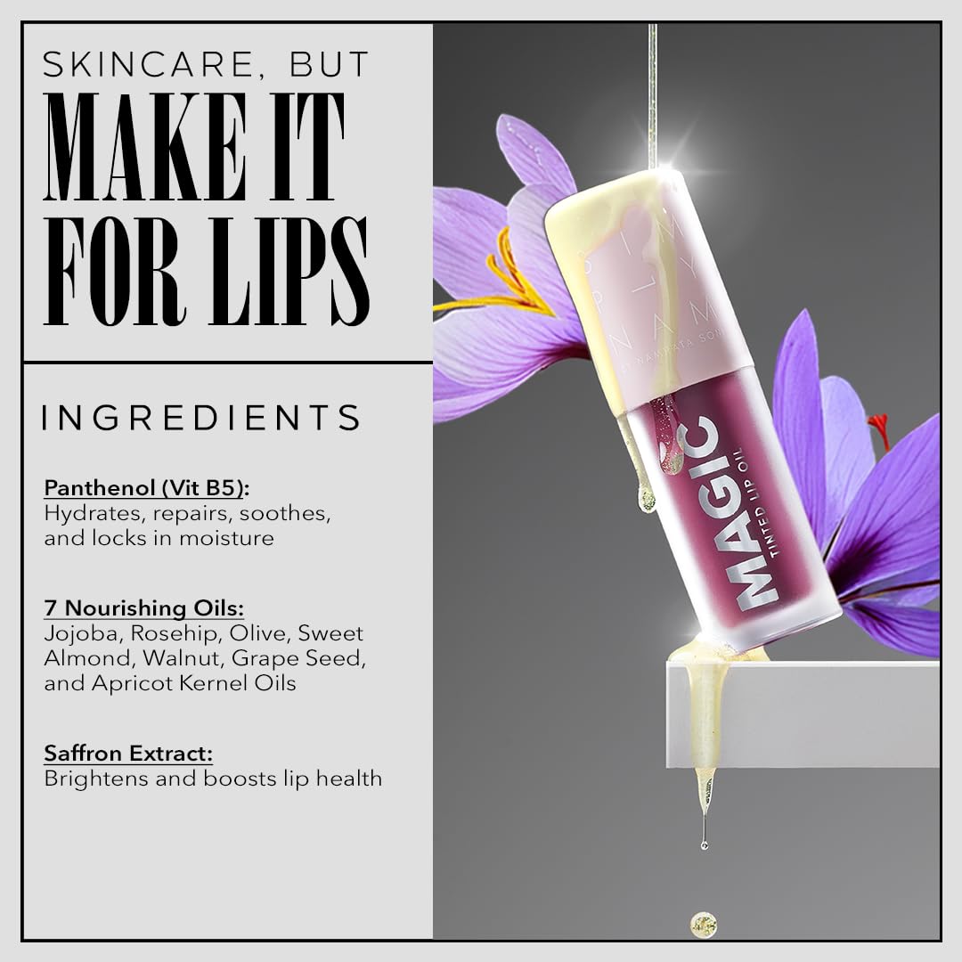 SIMPLYNAM Golden Hour Magic Tinted Lip Oil (Light) | Deep Hydration & Repair | High-Impact Tint | Non-Sticky & Lightweight | Vegan & Cruelty-Free | Panthenol & 7 Botanical Oils | Paraben-Free