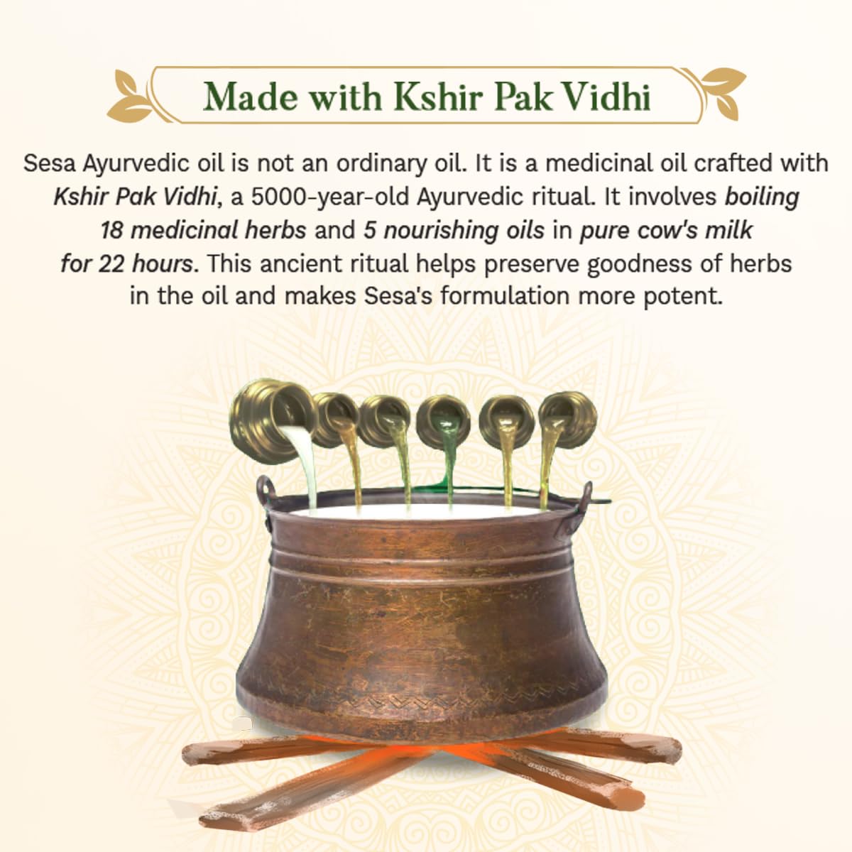 SESA Ayurvedic Hair Oil 100ml With Bhringraj 18 Rare Herbs With 5 Nourishing Oil For Hair Growth Help Control Hair Fall & Strengthen Roots with Easy Hair Oil Applicator For Women and Men