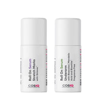 COS-IQ Roll-On Serum Combo Pack - Stretch Marks Removal Roll-On and Brightrning Underarm Serum for Men & Women (40ml x Pack of 2)