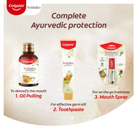 Colgate Vedshakti Toothpaste, Anti-Bacterial Tooth Paste for Whole Mouth Health and Fresh Breath, With Neem, Clove, and Honey, 400g, 200g X 2 (Combo Pack Offer)