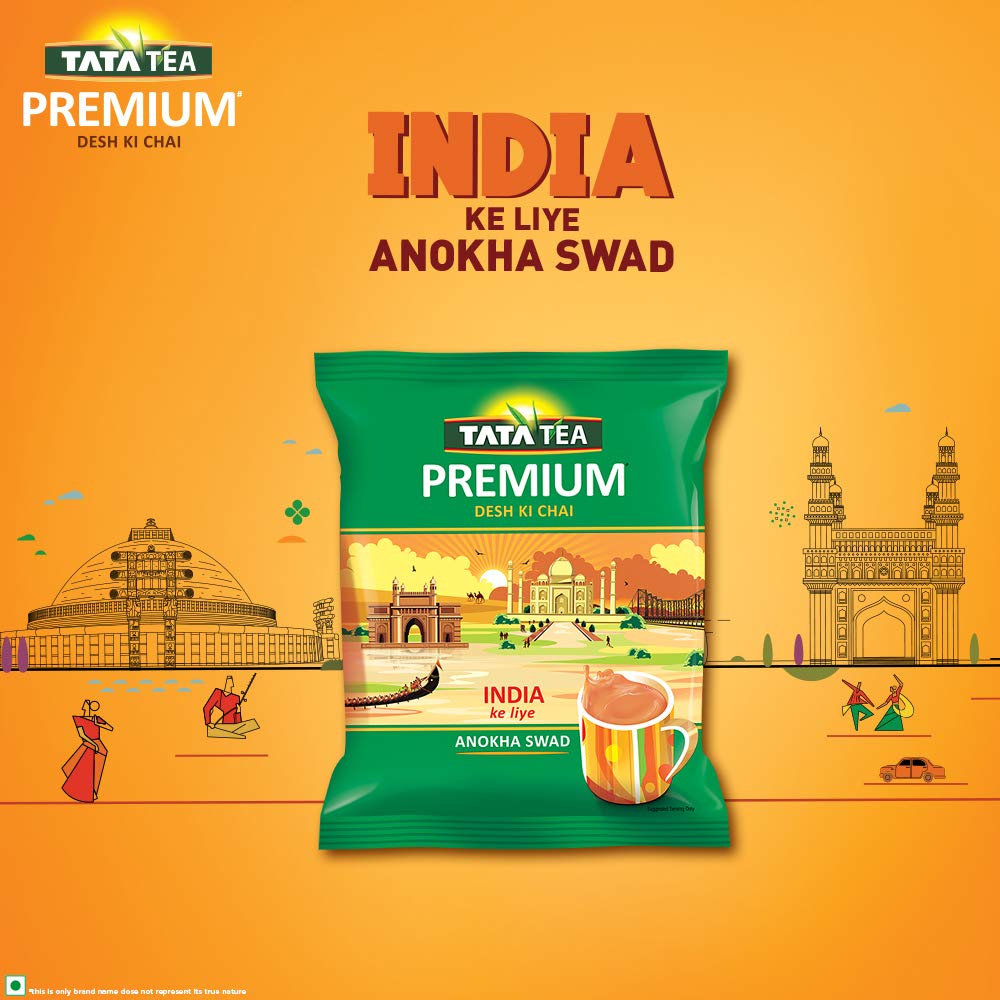Tata Tea Premium Desh Ki Chai, Unique Blend Crafted For Chai Lovers Across India, Black Tea, Loose Leaves,250 gram, masala