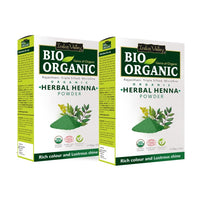 Indus Valley Bio Organic Herbal Henna Powder for Hair |Chemical-Free with Tulsi, Amla, Shikakai, Reetha, Fenugreek, Cassia & Bhringraj | Fortifies Hair Health | 200g (2 x 100g)