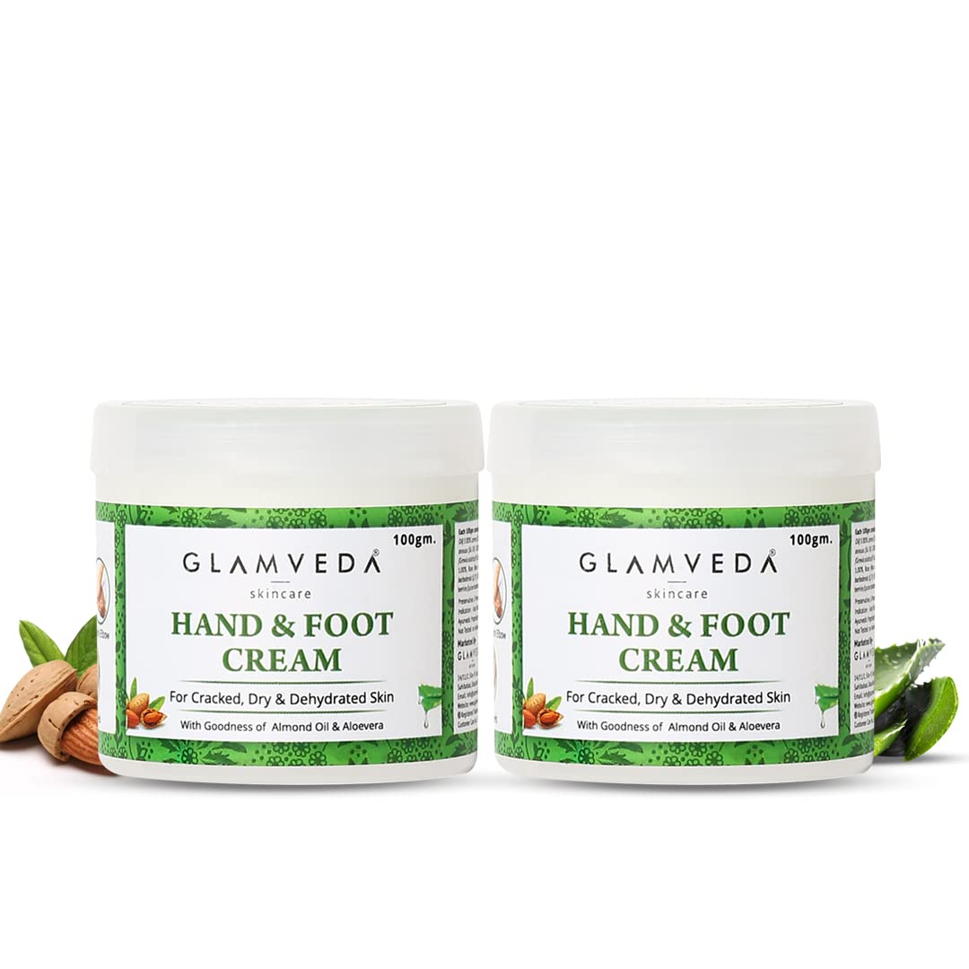 Glamveda Hand & foot crack cream 100 GM For Dry, Rough & Crack Heels & Elbow Ayurvedic Crack Cream, Paraben Free (2)