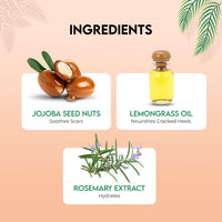 Jovees Herbal Foot Care Cream & Scrub For Rough, Dry and Cracked Heel | 2-in-1 Formula For Moisturizes | Feet Cream For Heel Repair With Jojoba & Sesame | Suits both Men/Women 100g