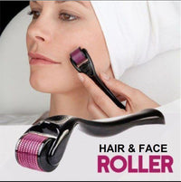 Derma Roller for Hair Growth and Facial Skin-Stimulates Hair Follicles & Reduces | Improves Scalp Health | 0.5mm Size | 540 Titanium Needles (Facial Roller/hair Roller)