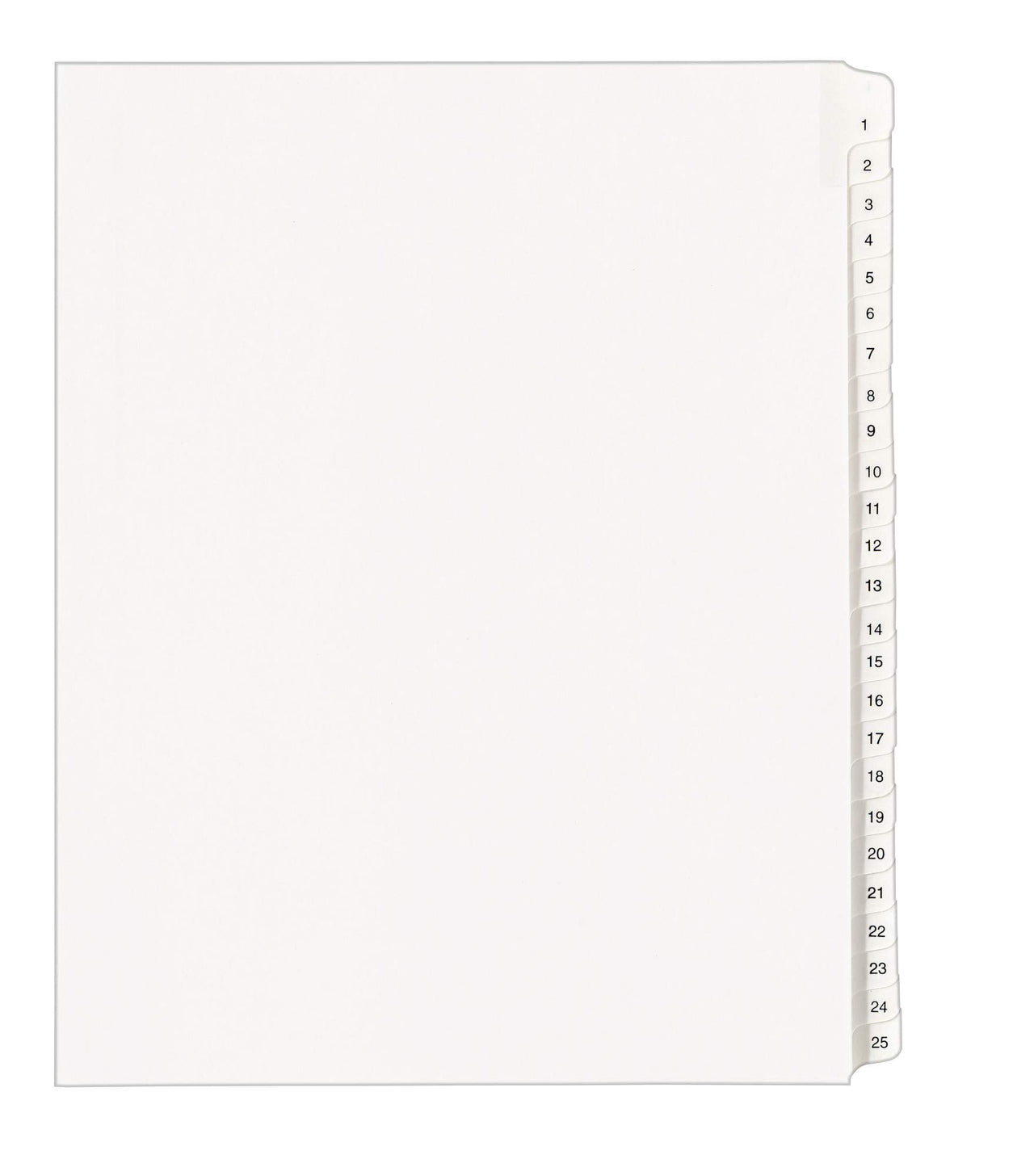 Avery 1-25 Legal Exhibit Dividers for 3 Ring Binders, 25-Tab Sets, Allstate Style, 1 Binder Divider Set (01701)