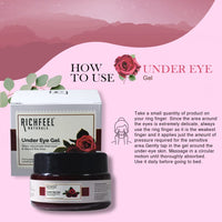 Richfeel Under Eye Cream Gel for Dark Circles & Puffy Eyes for Men & Women, 50gm