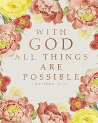 Christian Planner: With God all things are Possible Matthew 19:26, Monthly & Weekly, 12 Month Book with Grid Overview, Organizer Calendar with Weekly ... January - December 2021, Large Size 8x10)