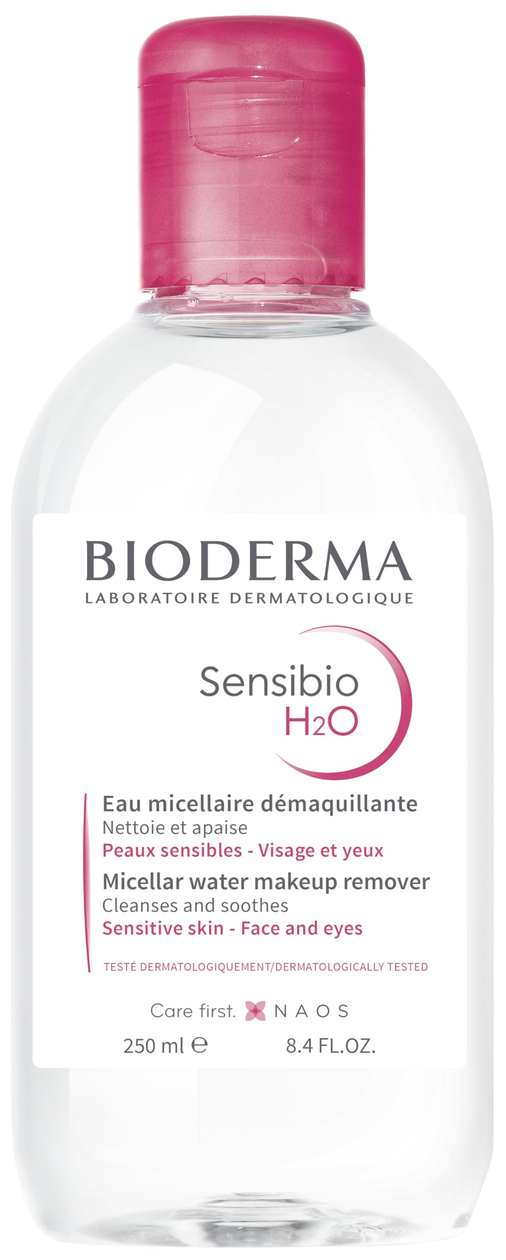 Bioderma Sensibio H2O Daily Soothing Cleanser, Make up Pollution & Impurities Remover Face Eyes Sensitive skin, 250ml