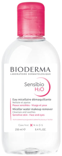 Bioderma Sensibio H2O Daily Soothing Cleanser, Make up Pollution & Impurities Remover Face Eyes Sensitive skin, 250ml