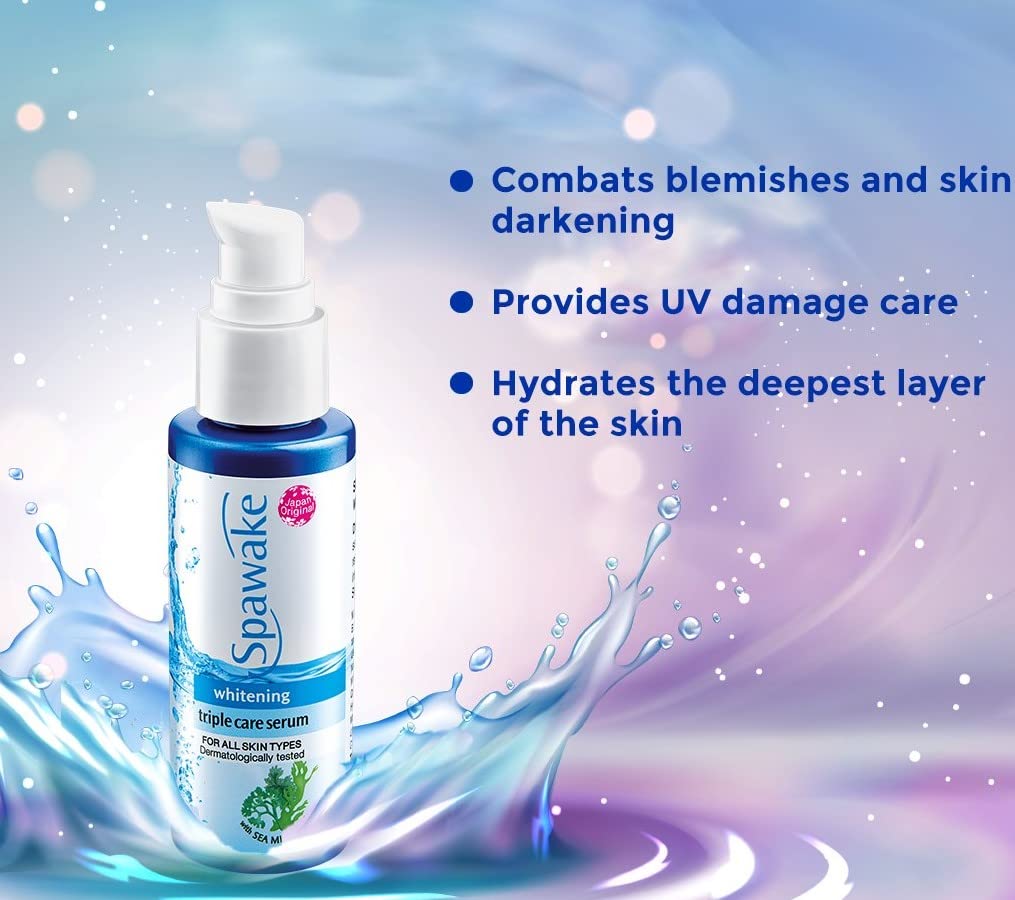 Spawake Whitening Triple Care Face Serum with Vitamin C for smooth and bright skin, 45ml