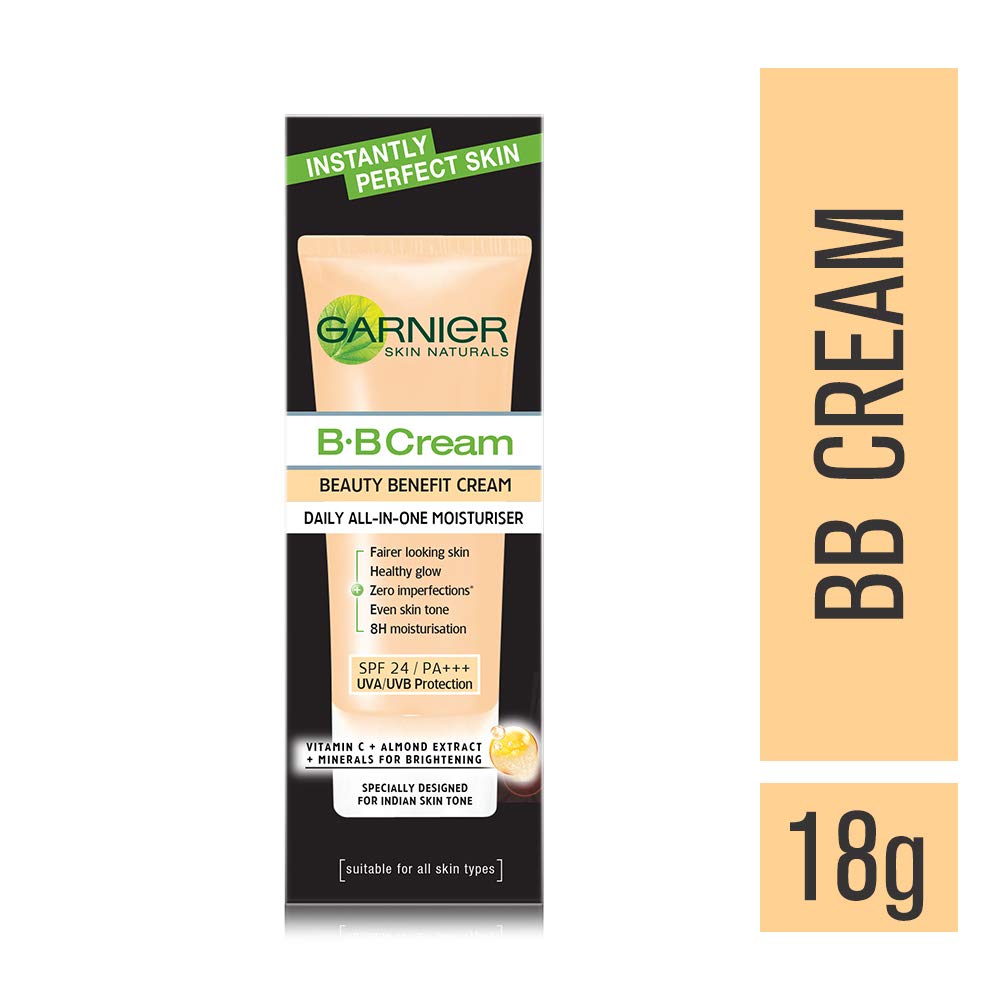 Garnier Bright Complete Vitamin C Full Coverage Bb Cream For All Skin Types 30G & Bright Complete Natural Vitamin C Bb Cream For All Skin Types 18G, Pack Of 1