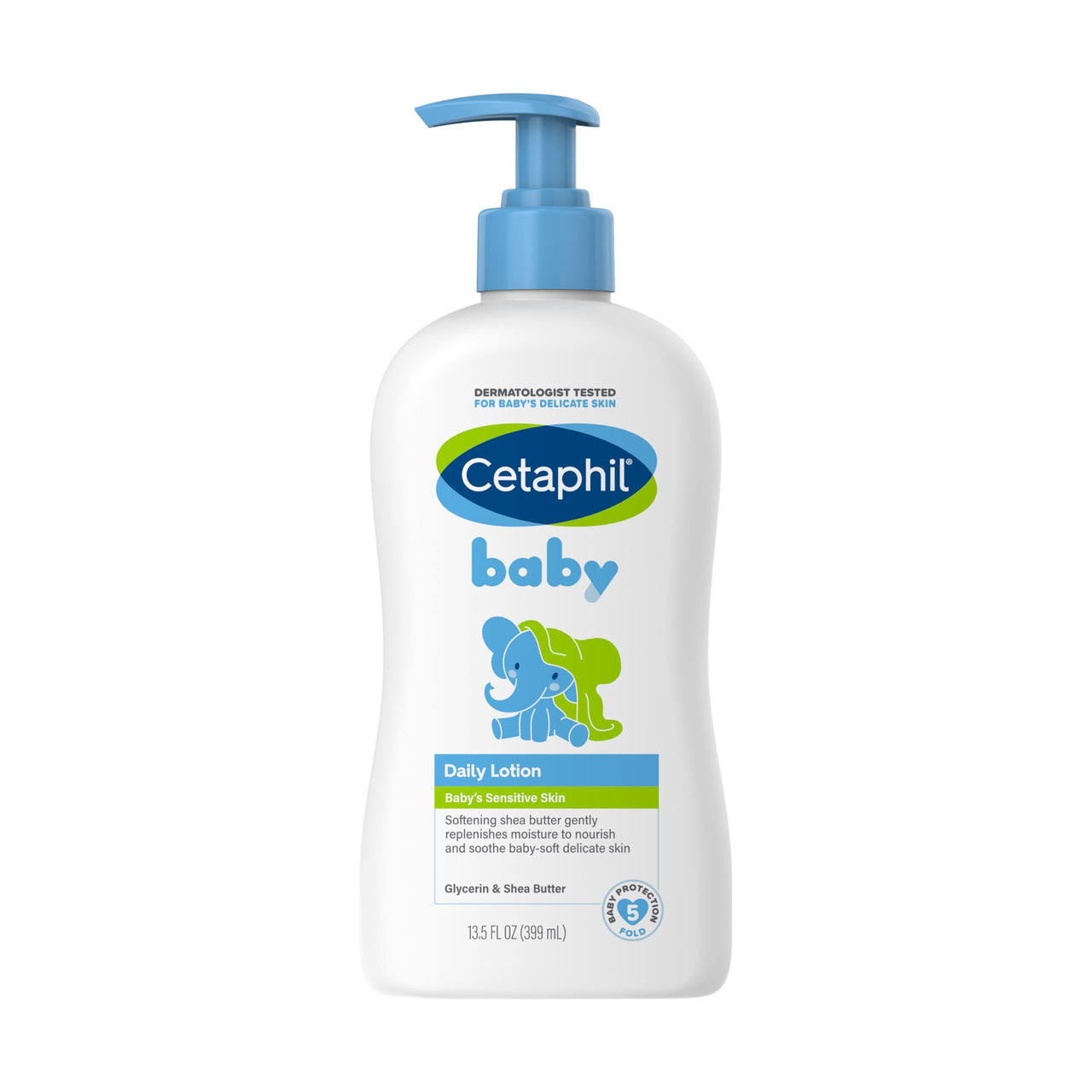 Cetaphil Baby Daily Lotion, Suitable for baby’s delicate skin, Shea Butter and Vit E, Dermatologist Tested and Pediatrician Recommended, 400 ml