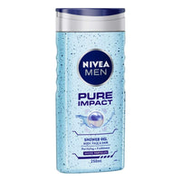 Nivea Men Face Wash, Dark Spot Reduction, 100g & Men Shower Gel, Pure Impact Body Wash, 250ml