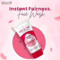 Meglow Women Fairness Combo Pack of 2- Fairness Cream (50g) with Aloevera Extract & Vitamin E |Instant Glow Facewash 70g With Skin Brightening and Luminizing |Paraben Free Formula