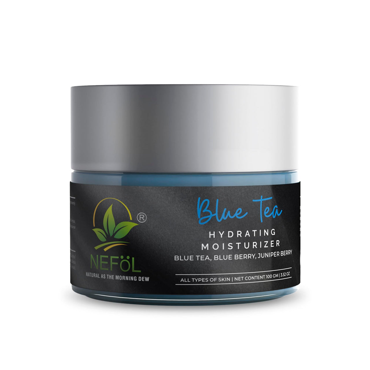 Nefol Hydrating Moisturizer with Blue Tea, Blueberry & Juniper Berry - Deep Moisturization, Nourishes Skin – 100gm