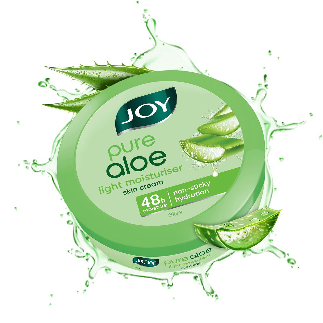 Joy Pure Aloe Cold Skin Cream for Face, Hands & Body (200ml) |6 Active Actions - Moisturizing, Soothing, Brightening, Anti-Ageing, Anti-Pollution & UV Protection | All in One Skin Cream for Dry Skin