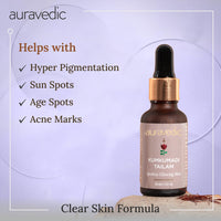 Auravedic Kumkumadi Tailam, Kumkumadi Face Oil for Glowing Skin, Kumkumadi Gold Glow Face Oil, Kumkumadi Oil for Radiant & Youthful Skin and Rejuvenation