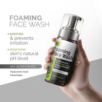 Ustraa Gentle De-Tan Kit - Foaming Face Wash - For Sensitive Skin - 150 ml | Cleansing, Moisture Retention | with Ceramides & Face Scrub - De-Tan 100 g - Effective Tan Removal | Bigger Walnut Granules