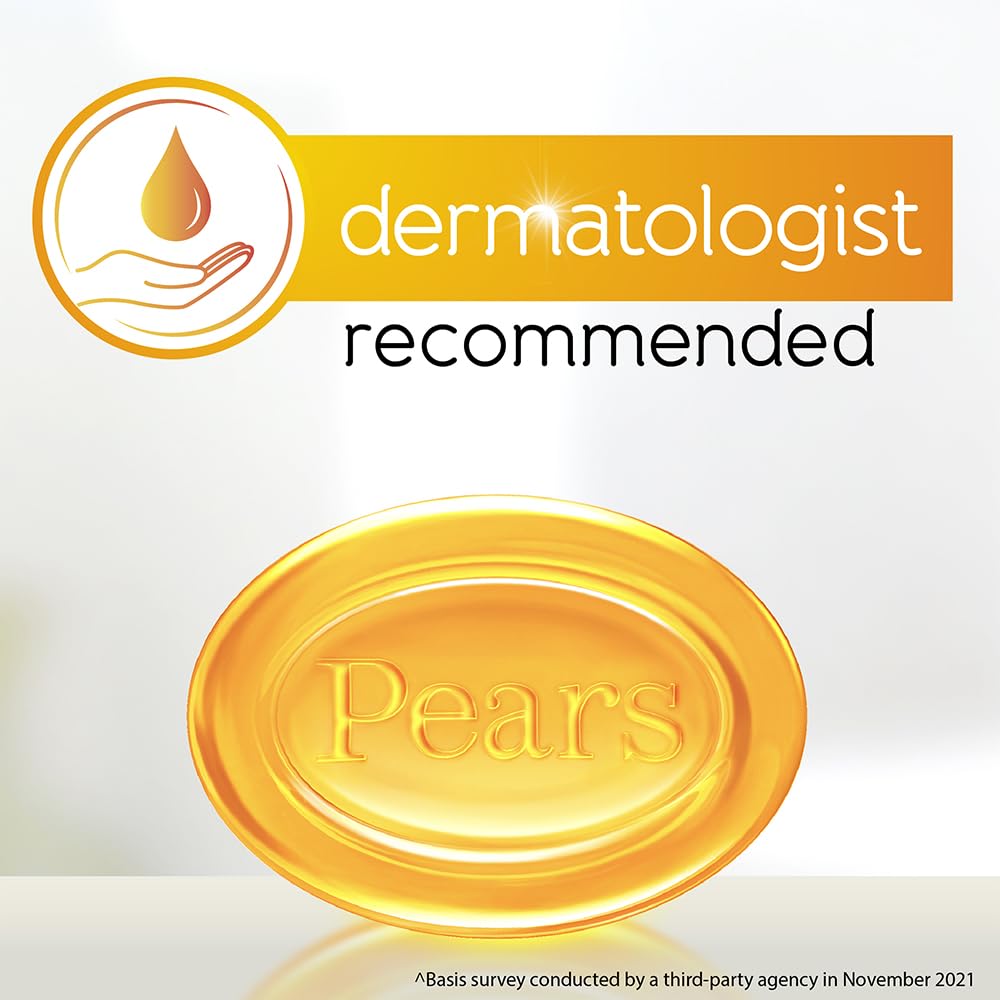 Pears Pure & Gentle Bathing Soap Bar 125 g (Combo Pack of 7) Moisturizing Glycerin Soap for Soft, Glowing Skin & Body - Paraben Free, For Men & Women