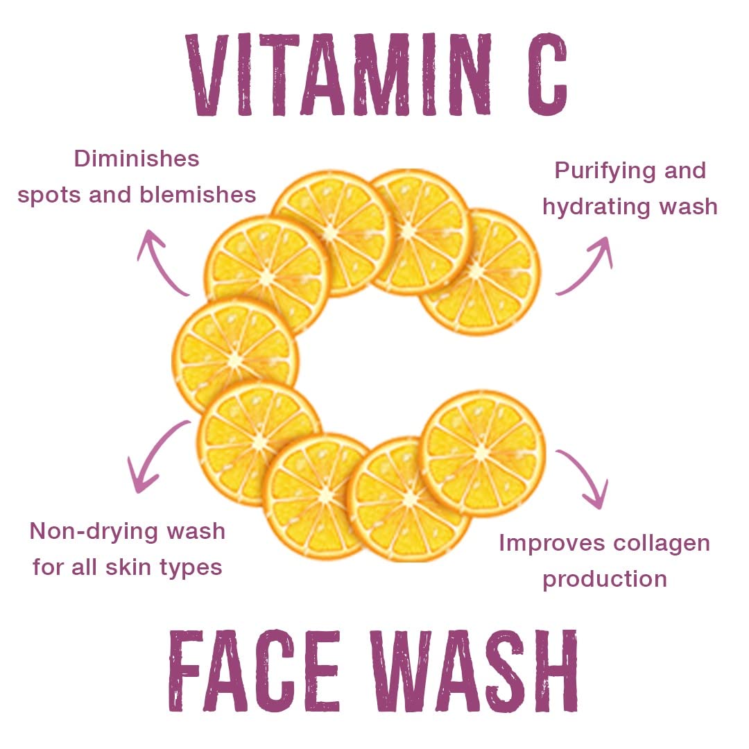 Khadi Mauri Herbal Vitamin C Face Wash With Powerful Cleanser, Brightens Complexion, Boosts Skin Tone, 210 Ml