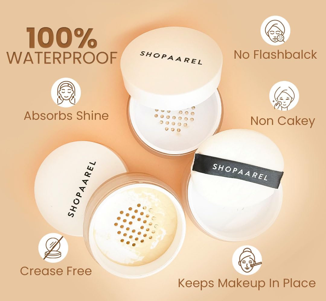 SHOPAAREL Flawless Fixing Powder Controls Shine, Mineral Based Formula (Coral (02))