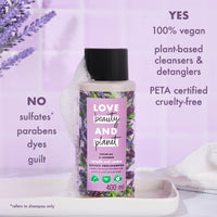 Love Beauty & Planet Natural Argan Oil and Lavender Anti Frizz, Smoothening Shampoo & Conditioner,No Parabens, No Dyes, 200ml
