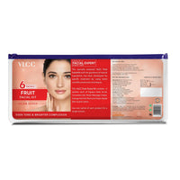 VLCC Salon Series Fruit Facial Kit - ( 6 Facials ) - 300g | At Home Fruit Facial | Tightens Skin, Lightens Dark Spots & Brightens Skin Tone | Papaya, Cucumber, Peach, Orange & Green Apple.