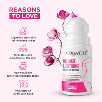Orgatre Intimate Area Lightening Brightening Roll On Serum for Dark Areas With 5% AHA 50ml