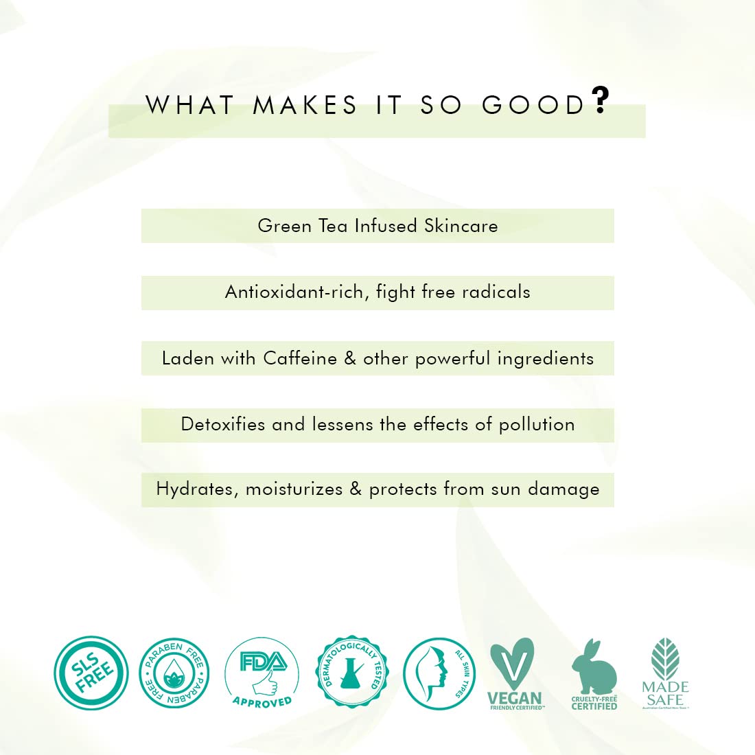 mCaffeine Green Tea Night Hydration Routine with Face Serum & Night Gel | Enriched with Vitamin C | Soothing & Calming Aroma | Pack of 2