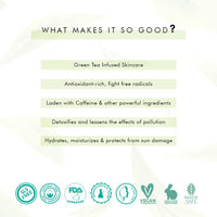 mCaffeine Green Tea Night Hydration Routine with Face Serum & Night Gel | Enriched with Vitamin C | Soothing & Calming Aroma | Pack of 2