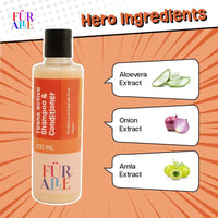 FurAlle Teens Active Shampoo & Conditioner | 2-in-1 Hair Care with Aloe Vera, Argan Oil, Biotin, Amla & Onion Extract | Repair, Strengthens & Healthy Hair for Boys & Girls| 200ml