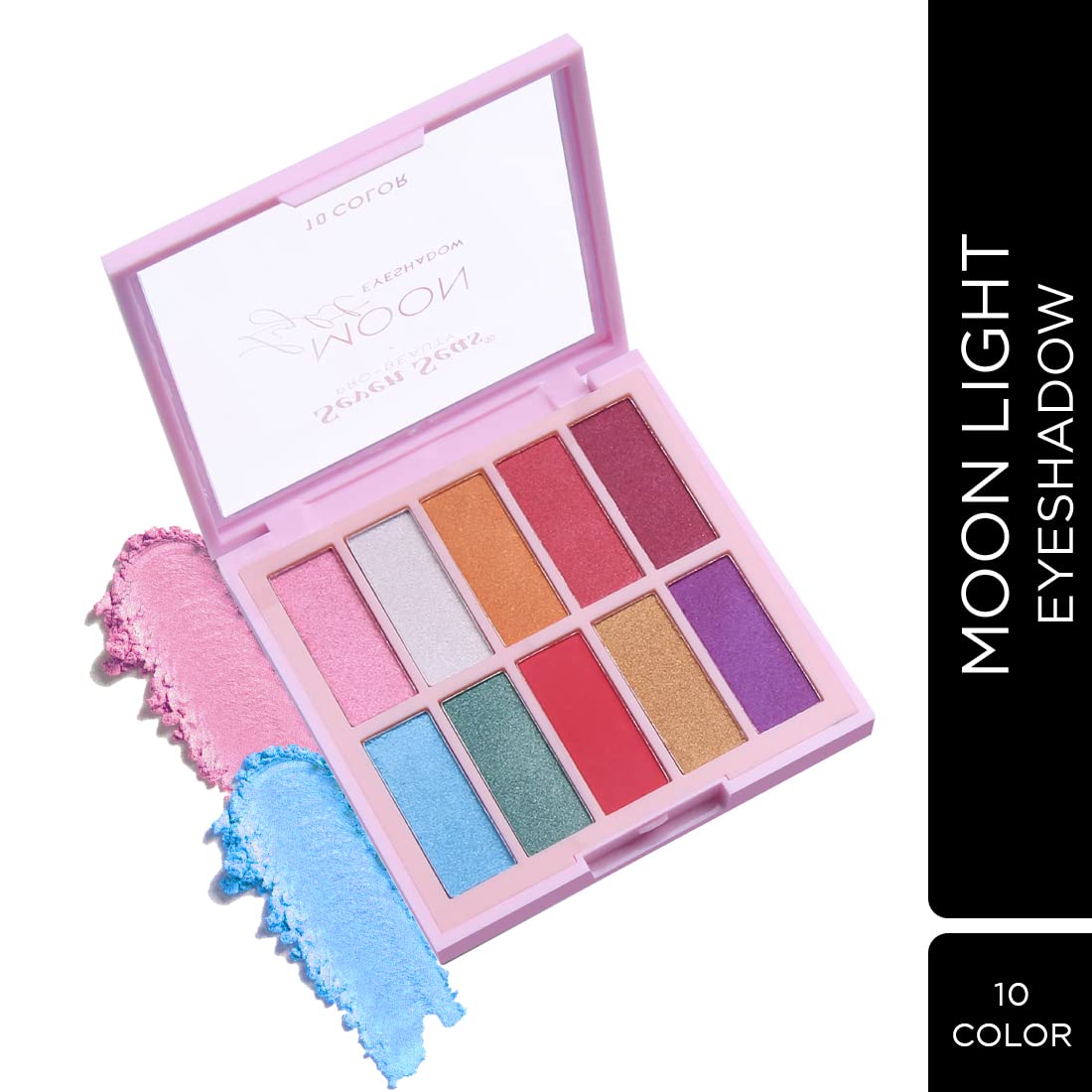 Seven Seas Moon Light Eyeshadow 10 Pigmented Colors Eyeshadow Palette| Long Wearing And Easily Blendable Eye Makeup Palette | Matte,Shimmery & Metallic Finish (Skin)