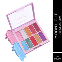 Seven Seas Moon Light Eyeshadow 10 Pigmented Colors Eyeshadow Palette| Long Wearing And Easily Blendable Eye Makeup Palette | Matte,Shimmery & Metallic Finish (Skin)