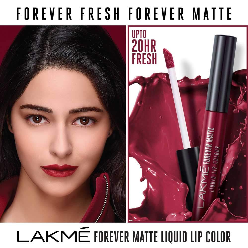 Lakmé Forever Matte Liquid Lip, 16Hr Lipstick, Lightweight & Transferproof - Pink Prom 5.6Ml