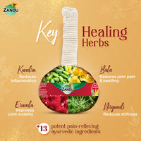 Zandu Ayurvedic Pain Relief Potli | 100% Ayurvedic Manual Massager Potli | 17 Herbs to Soothe Pain, Knee, Back, Legs | Reduces Joint & Muscular Pain | Improves Blood Circulation for Men & Women | 180g
