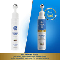 The Moms Co. Natural Vita Rich Under Eye Cream for Dark Circles for Women & Men enriched with Chia Seed Oil, Coffee Oil, Vitamines E & B3 with Cooling Massage Roller to Reduce Dark Circles, Puffiness and Fine Lines (15g/0.5 oz)