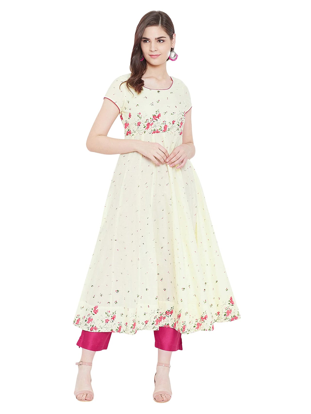 Poshak Hub Women's  Cotton Anarkali Kurta